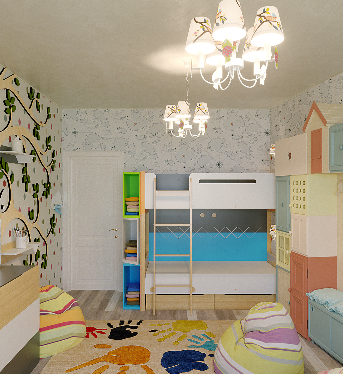 Kinderzimmer in 3d max corona render Bild