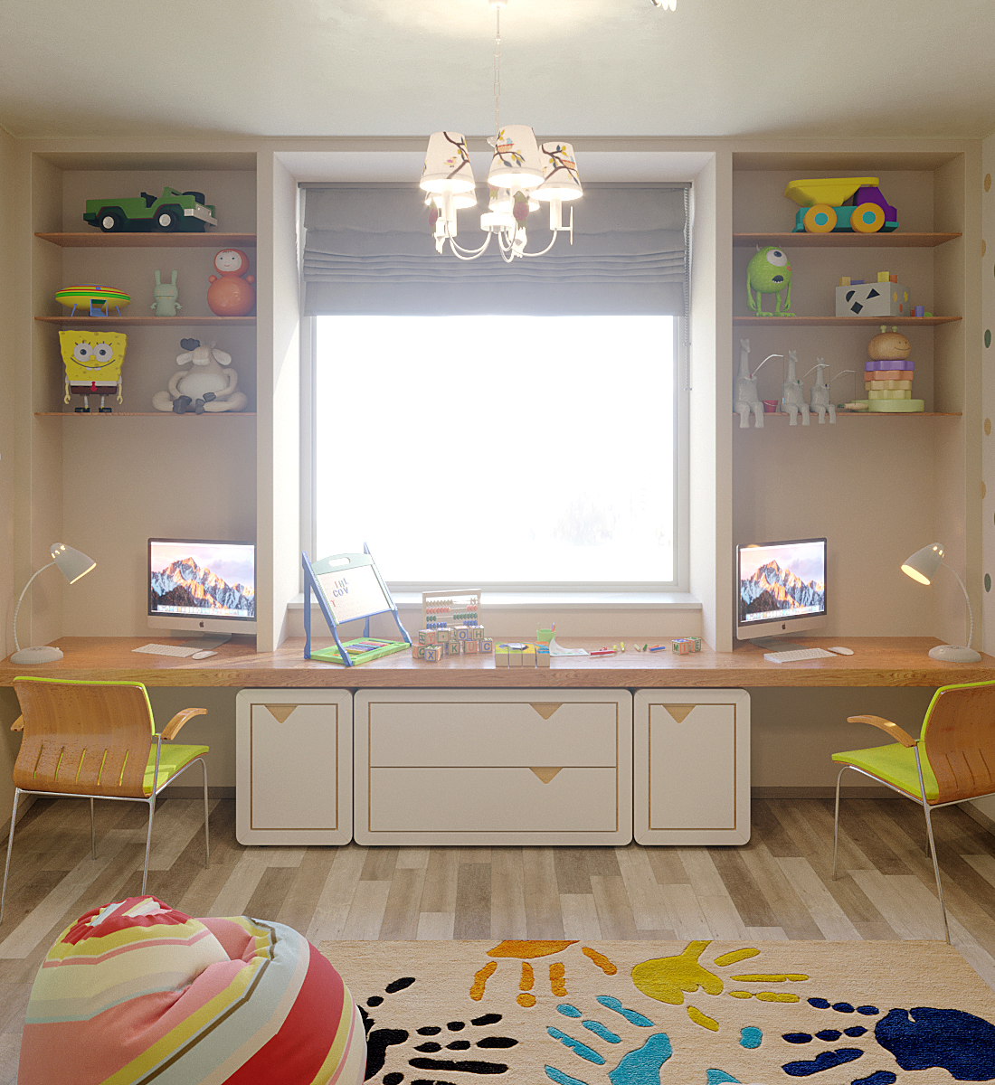 childroom in 3d max corona render immagine