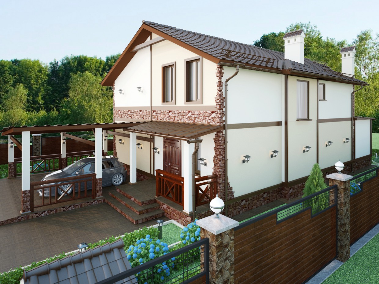 Maison vacance dans 3d max vray image