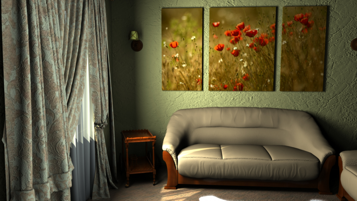 Küche-Esszimmer in 3d max vray 2.0 Bild