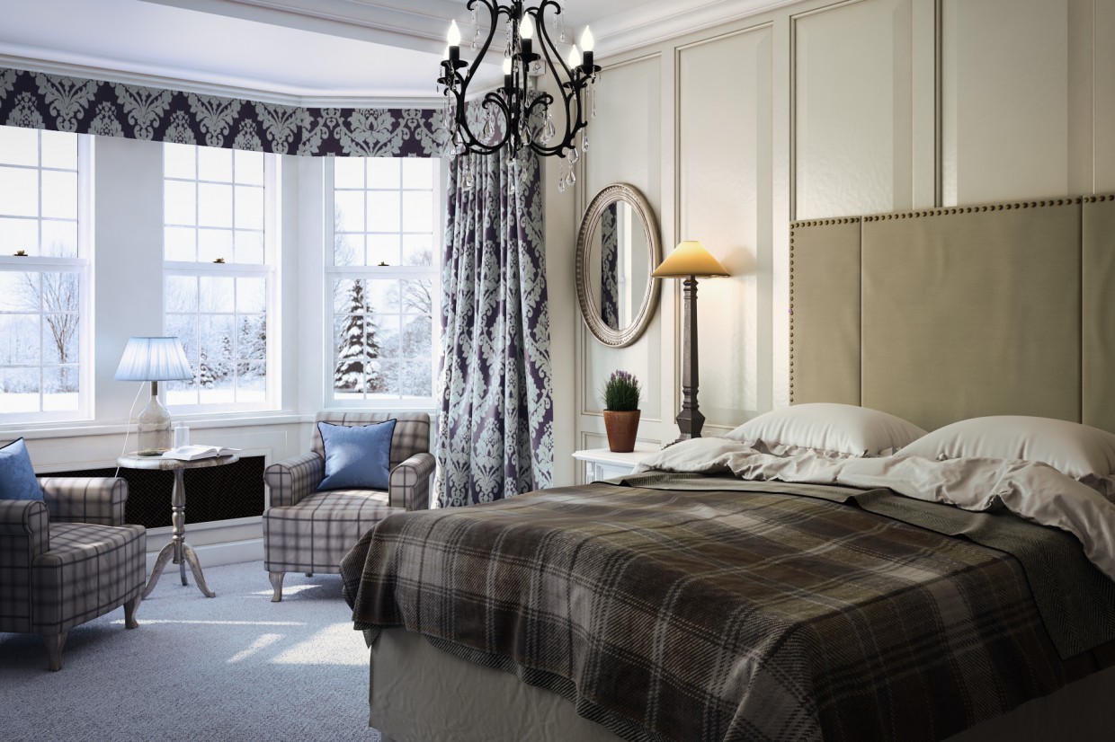 Bedroom in 3d max vray 3.0 image