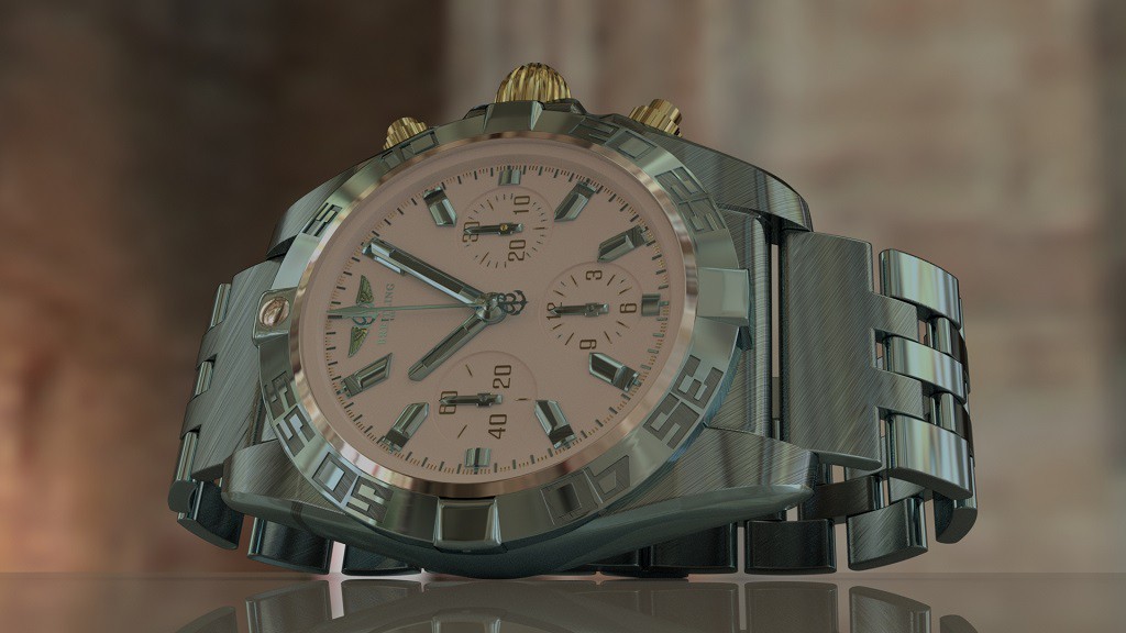 Breitling em 3d max mental ray imagem