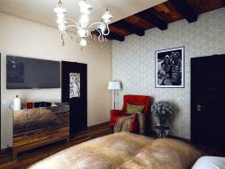 Bedroom in a country house