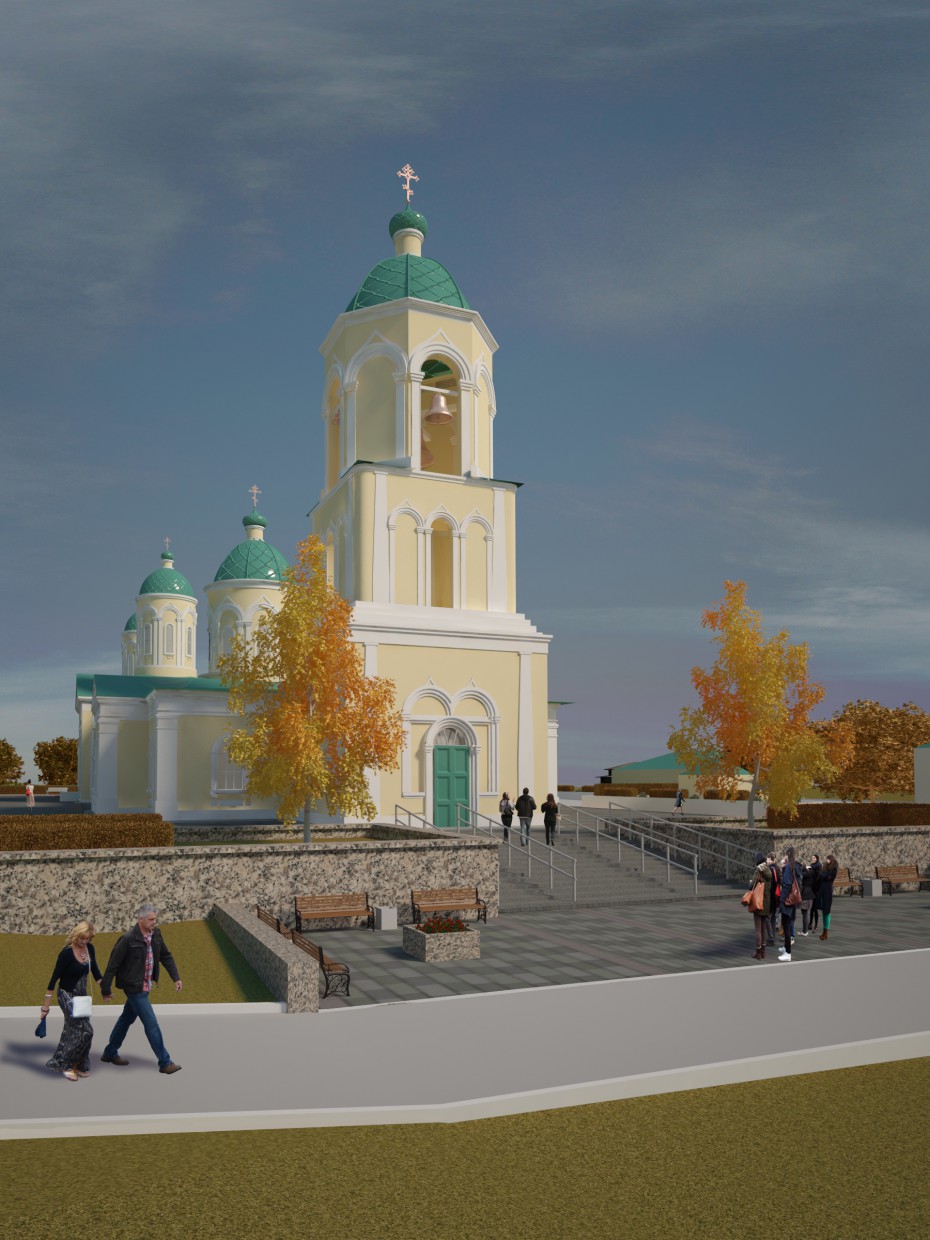 Kirche der Heiligen Dreifaltigkeit in 3d max vray Bild