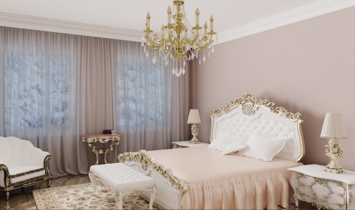 Classiques de chambre à coucher dans 3d max vray image