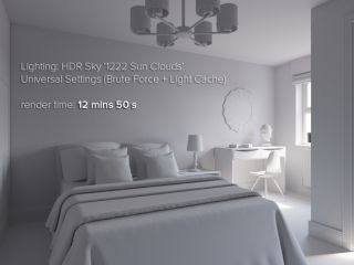 Освещение интерьера при помощи HDR неба.