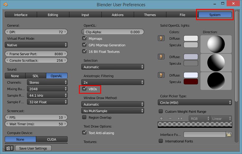 blender chair materials