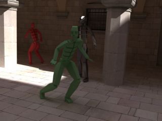 Визуализация анимации с движущимися объектами в V-Ray.