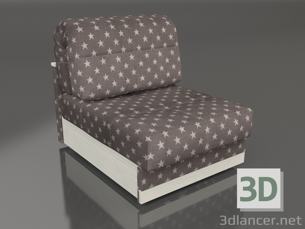 3D Modell Sofamodul Jacqueline 1 (braun) - Vorschau