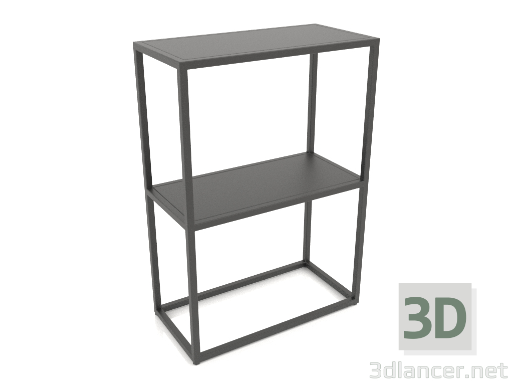 3D Modell Rack-Konsole rechteckig (METALL, 60x30x86, 2 Regale) - Vorschau