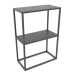 3d model Rack-console rectangular (METAL, 60x30x86, 2 shelves) - preview