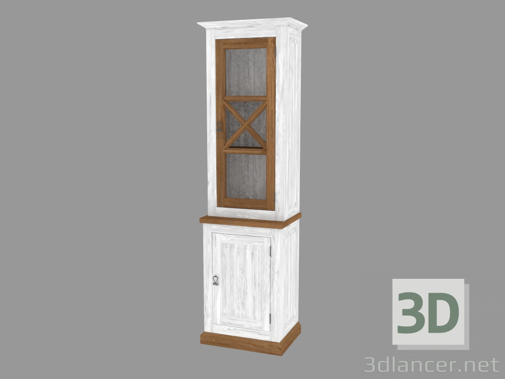 Modelo 3d Vitrine 1 porta 1D (PRO.020.XX 60x204x42cm) - preview