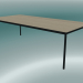 Modelo 3d Mesa retangular Base 250x110 cm (Carvalho, Preto) - preview