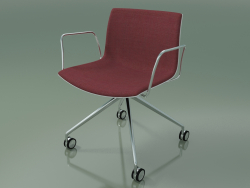 Silla 2057 (4 ruedas, con reposabrazos, LU1, con tapizado delantero, polipropileno PO00401)