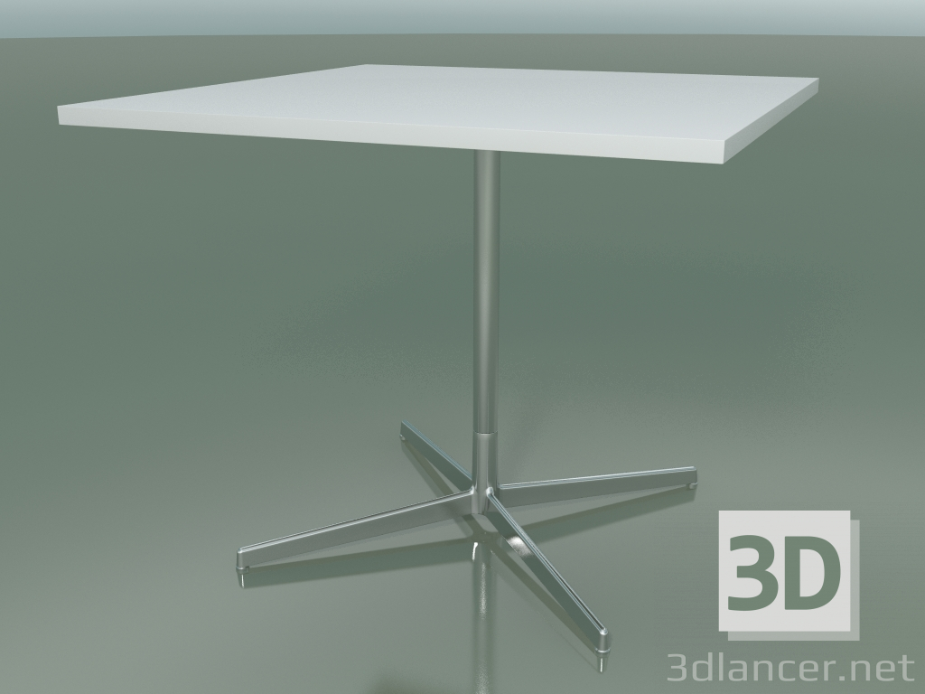 3D Modell Quadratischer Tisch 5511, 5531 (H 74 - 89 x 89 cm, Weiß, LU1) - Vorschau