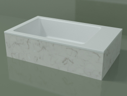 Lavabo da appoggio (01R131102, Carrara M01, L 60, P 36, H 16 cm)