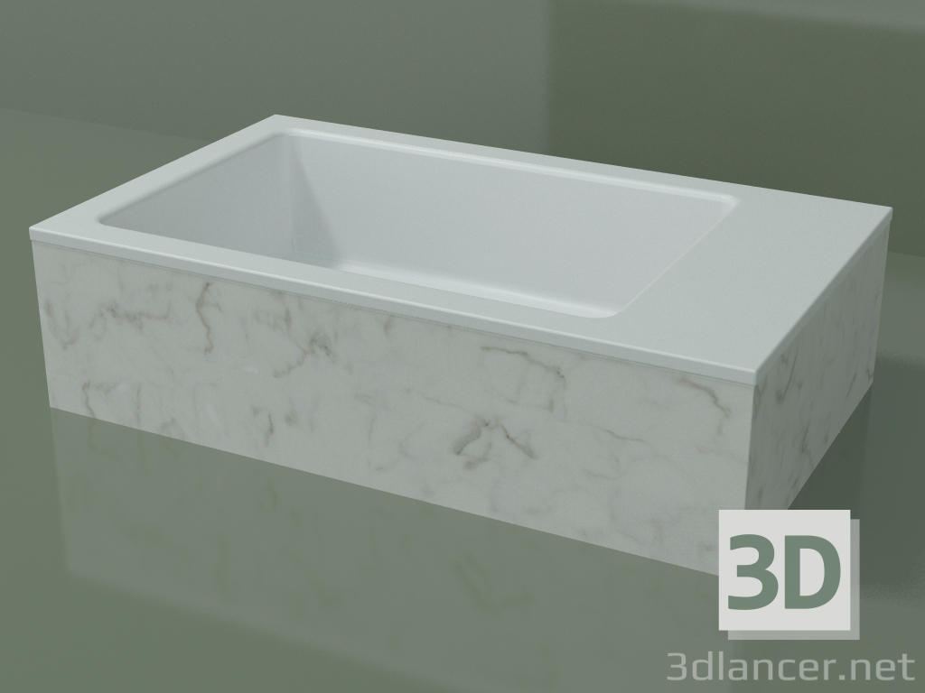 Modelo 3d Lavatório de bancada (01R131102, Carrara M01, L 60, P 36, H 16 cm) - preview