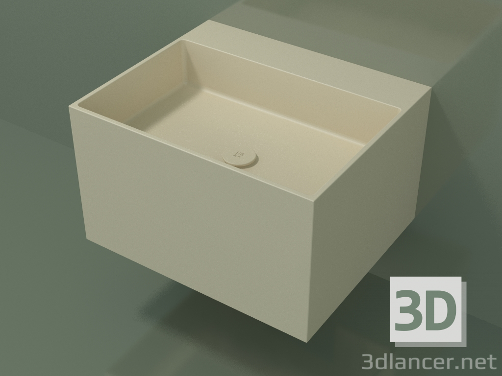 3d model Lavabo de pared (02UN32302, Bone C39, L 60, P 50, H 36 cm) - vista previa