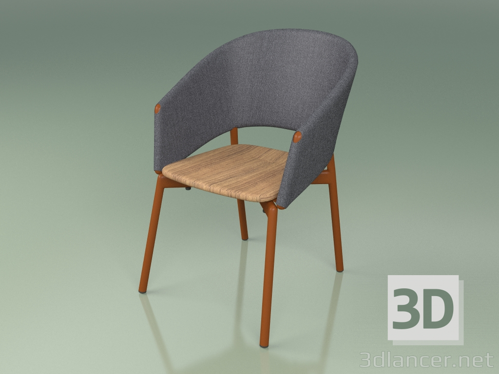 3d model Silla confort 022 (Metal Rust, Gris) - vista previa