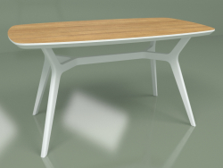 Mesa de comedor Johann Oak (blanco, 1400x800)