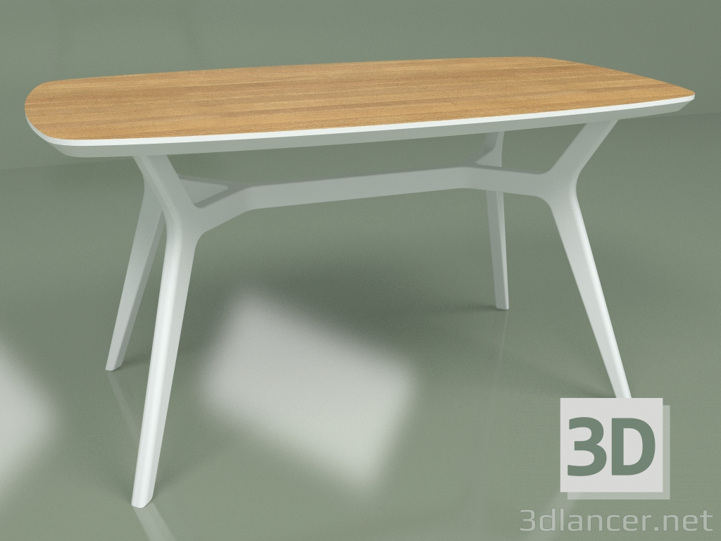 3d model Mesa de comedor Johann Oak (blanco, 1400x800) - vista previa