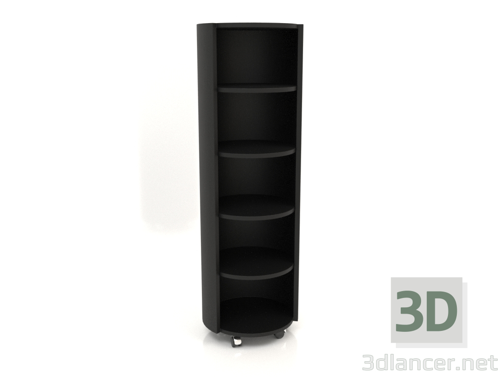 3d модель Стеллаж на колесиках TM 09 (D=503х1560, wood black) – превью