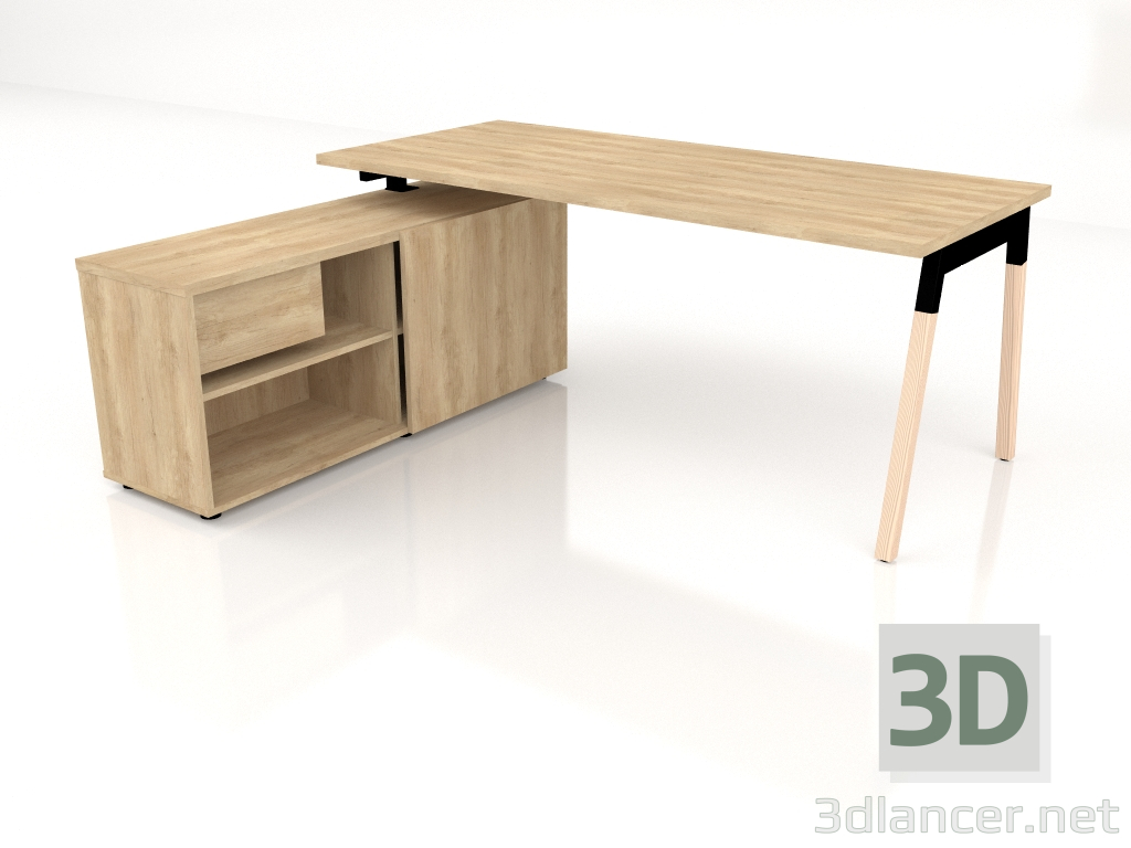 modello 3D Tavolo da lavoro Ogi W BOW21 (1802x1600) - anteprima