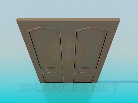 Modelo 3d Porta larga - preview