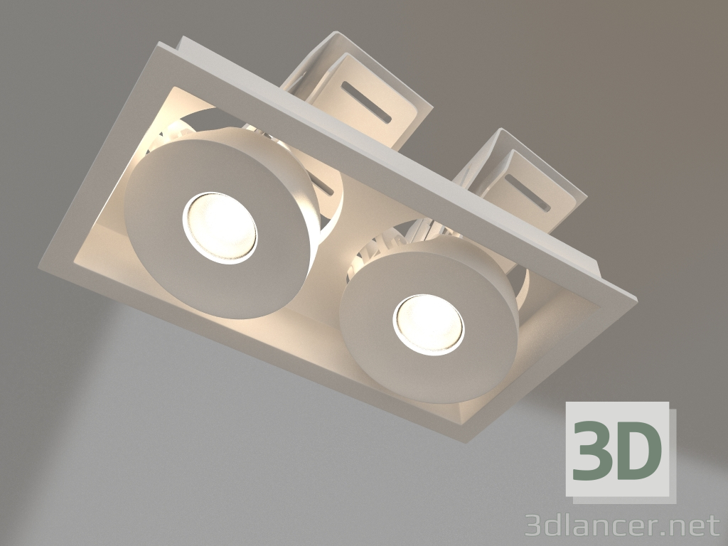 3d модель Светильник CL-SIMPLE-S148x80-2x9W Day4000 (WH, 45 deg) – превью