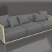 3d model 3-seater sofa (Gold) - preview