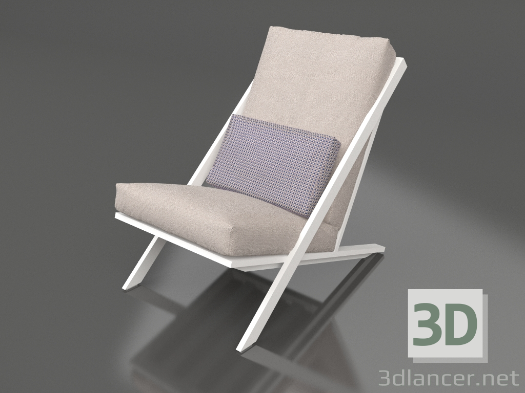 modèle 3D Fauteuil club pour la détente (Blanc) - preview