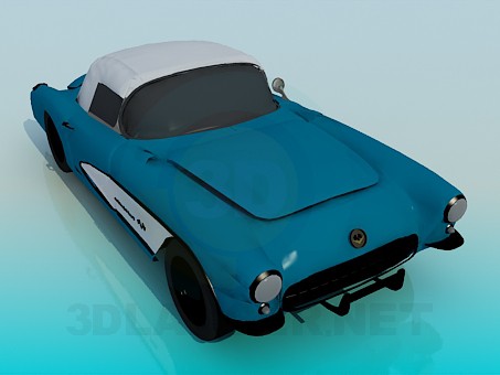 3d model Corvette 1957 - vista previa