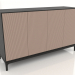 Modelo 3d Móvel de TV FARGO com fachadas fresadas 1600x500x950 mm (bege, carvalho preto, opção 3) - preview