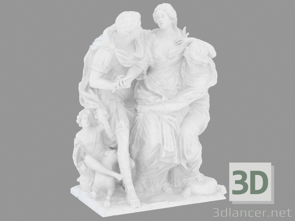 3d model Marble sculpture Arria and Paetus - preview