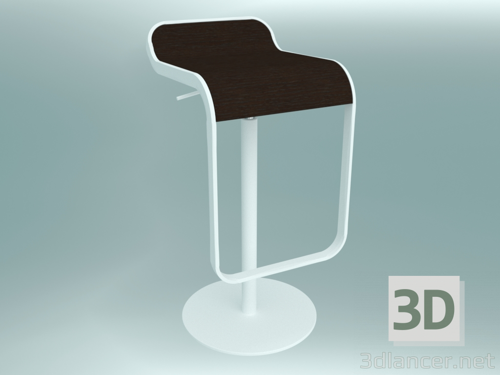 3d model Taburete autoajustable LEM (madera S83 H66-79) - vista previa