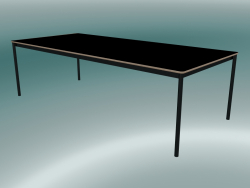 Mesa retangular Base 250x110 cm (Preto, Contraplacado, Preto)