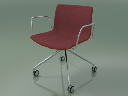 Silla 2057 (4 ruedas, con reposabrazos, LU1, con tapizado delantero, polipropileno PO00415)