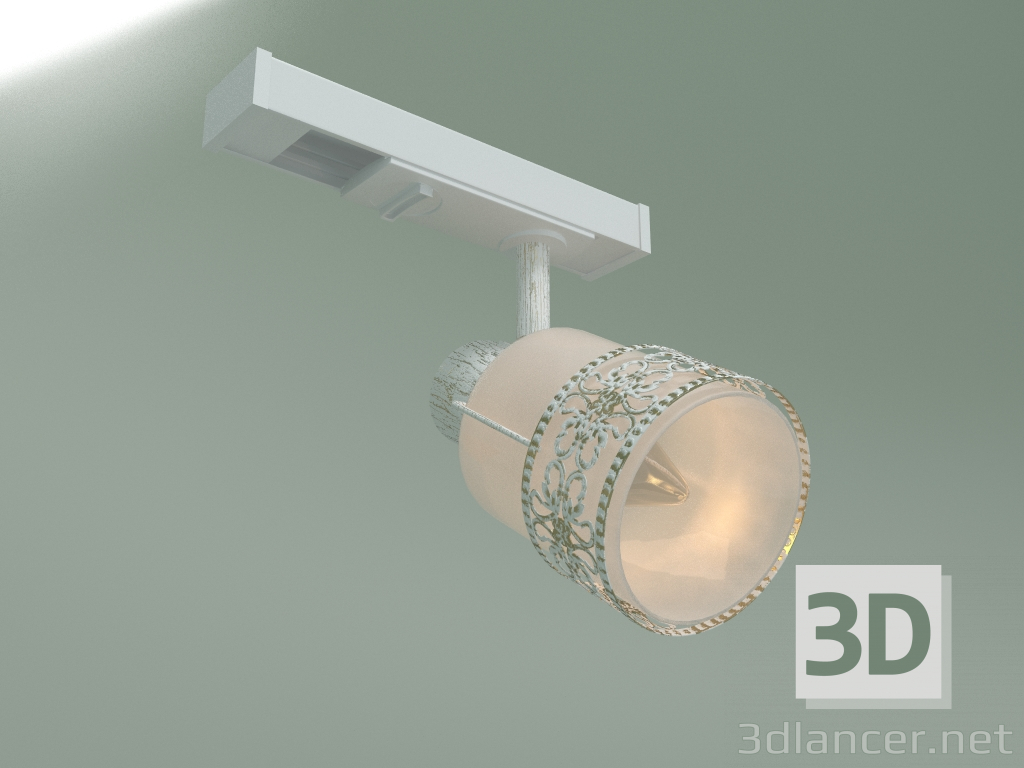 3d model Lámpara de carril 20075-1 (blanco con dorado) - vista previa