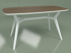 Mesa de comedor Johann Walnut (blanco, 1400x800)