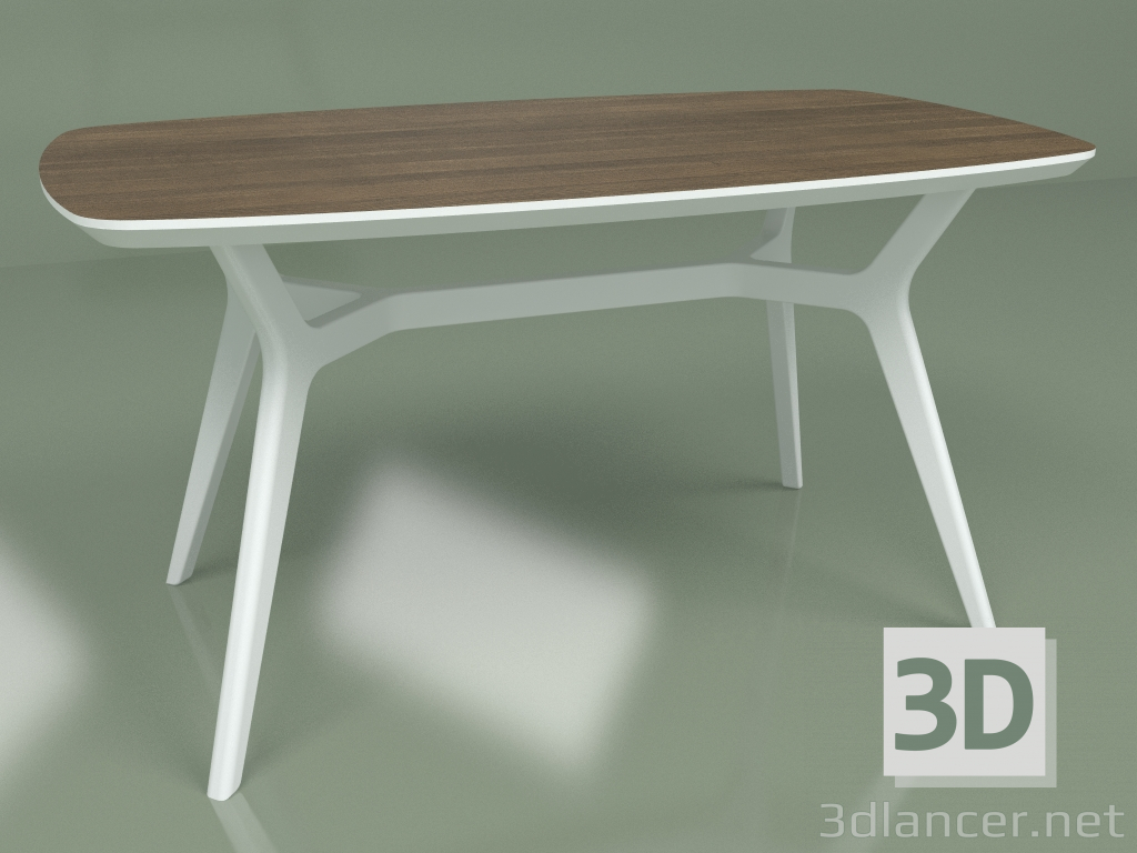 3d model Mesa de comedor Johann Walnut (blanco, 1400x800) - vista previa