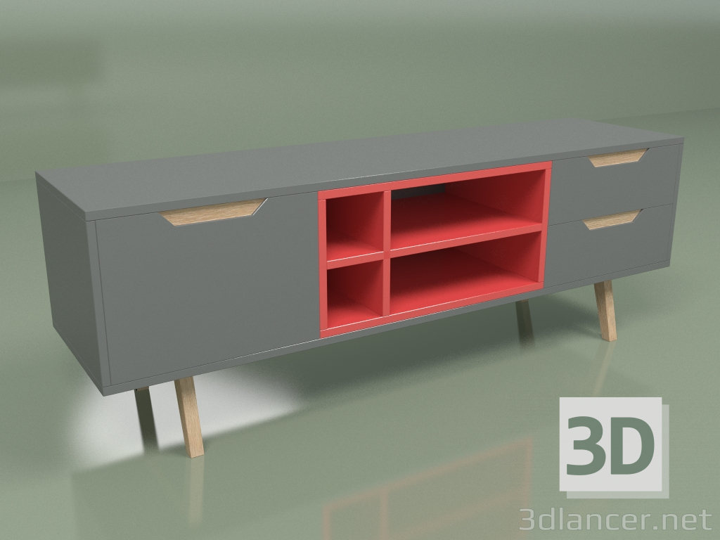 3D Modell TV-Ständer Drake (kaltes Grau) - Vorschau