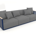 3D Modell 3-Sitzer-Sofa (Nachtblau) - Vorschau