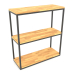 3d model Rack-console rectangular (WOOD FLOOR, 80x30x86, 3 shelves) - preview