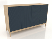 Móvel de TV FARGO com fachadas fresadas 1600x500x950 mm (cobalto escuro, carvalho clareado, opção 3)