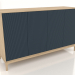 3d model Mueble de TV FARGO con fachadas fresadas 1600x500x950 mm (cobalto oscuro, roble aclarado, opción 3) - vista previa