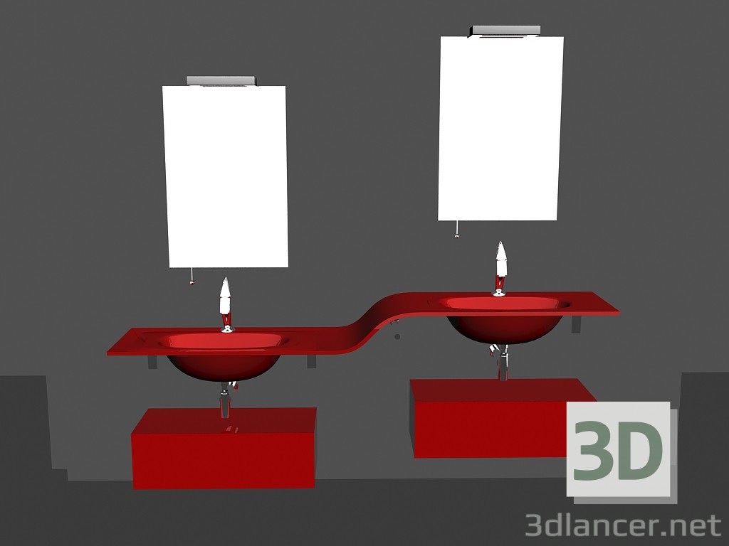 3D Modell Modulares System für Bad (Lied) (16) - Vorschau