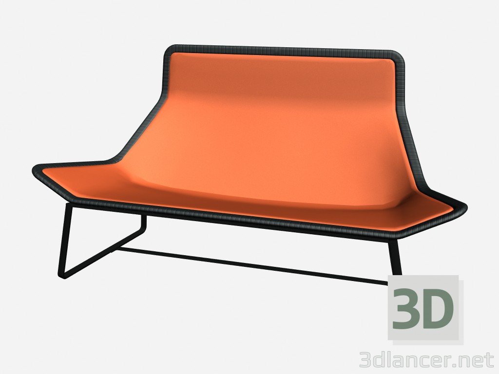 3D modeli Koltuk 2 Kişilik 2 koltuklu koltuk 65500 65551 - önizleme