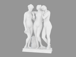 Marble sculpture The Three Graces (1)