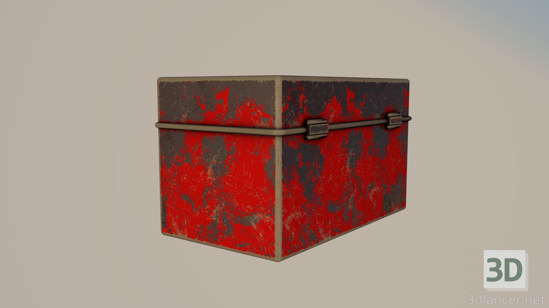 Caja vieja 3D modelo Compro - render