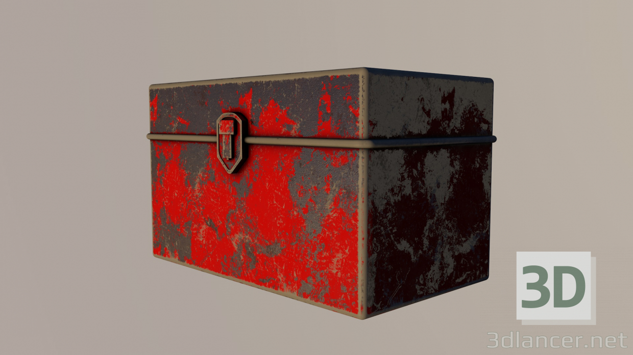 Caja vieja 3D modelo Compro - render